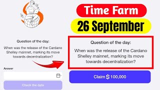 Time Farm Answer Today 26 September  Oracle Of Time Answer 26 September [upl. by Hartnett]