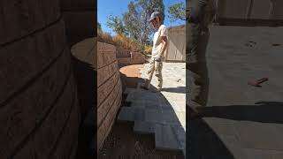 How do you install a paver patio paverinstallation pavers diypaverpatio [upl. by Mingche223]