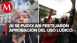 Entre lágrimas consumidores de mariguana festejan decisión de Corte sobre uso lúdico [upl. by Amol614]