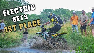 Electric Places 1st Vs 200cc Gas Bikes Atalissa IA Harescramble  IERA [upl. by Aneloc]