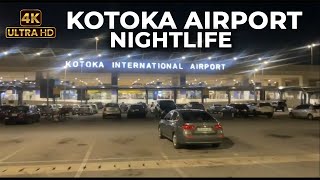 Kotoka International Airport Nightlife Everyone is Leaving Ghana  4K Walking Tour [upl. by Wassyngton558]