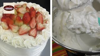 Stabilized Whipped Cream Frosting  Easy Frosting Recipe [upl. by Loggia808]