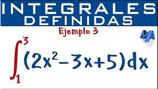 Integrales definidas  Ejemplo 3 [upl. by Sirovat]