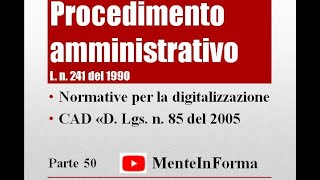 Percorso normativo e CAD  Procedimento amministrativo  Ln 2411990 Parte 50 [upl. by Jodee995]