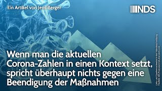 Aktuelle CoronaZahlen in Kontext gesetzt spricht nichts gegen eine Beendigung der Maßnahmen  NDS [upl. by Coyle]