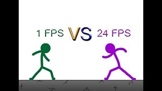 1 FPS VS 24 FPS Stickman Fight [upl. by Eintruoc901]