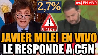 🔴URGENTE MILEI EN VIVO LE RESPONDE A C5N TRAS CONOCER EL DATO DE INFLACIÓN  FRAN FIJAP [upl. by Nnylireg]