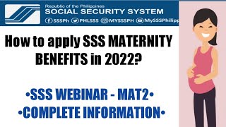 Full information How to apply SSS MAT2 or SSS MATERNITY BENEFIT online in 2022 [upl. by Aida]