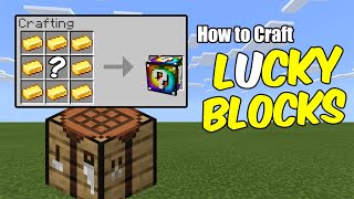 How to Craft Lucky Blocks  Minecraft PE  Bedrock Edition [upl. by Ahsirek]