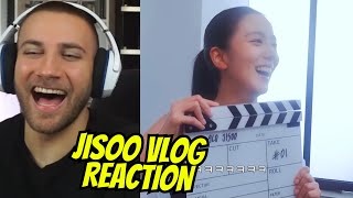 BLACKPINK JISOO  alo SHOOT BEHIND VLOG  REACTION [upl. by Munster]