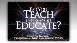 Effective Teacher Professional Skills amp Abilities Video [upl. by Ydnerb]