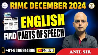 RIMCRMSSAINIK EXAM 2024  Mastering Parts of Speech  English Class  Best RIMC Coaching rimcexam [upl. by Godfry]