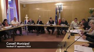 Conseil municipal  Vendredi 27 septembre 2024  Ville de Quiévrechain [upl. by Ime205]