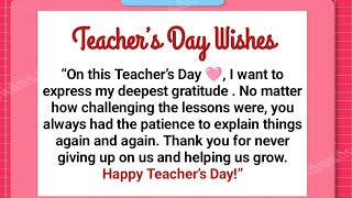 Teachers Day Wishes amp Messages 2024  Best Teachers Day Quotes 2024  Teachers Day Status 2024 [upl. by Svetlana238]