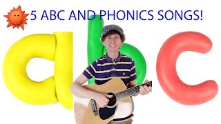 ABC Rock Song Plus 4 More ABC and Phonics Songs  Children Preschool Kindergarten [upl. by Ilatfen]