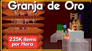 Minecraft Granja de Oro y Experiencia 225K ítems por Hora  gold farm DashPum4  118  1192 [upl. by Ferwerda]