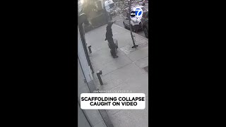 Scaffolding collapse caught on video [upl. by Goss157]