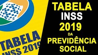 TABELA INSS 2019 PREVIDÊNCIA SOCIAL OFICIAL PARA DESCONTO NOS PAGAMENTOS DOS SÁLARIOS [upl. by Jackqueline]