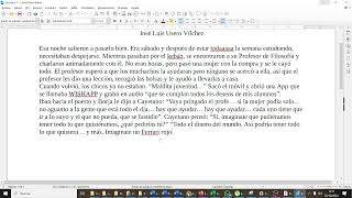 Narrativa Writer Sangría Justificado Interlineado Ortografía 1BACHA CDYPC 1BACH IES Monterroso [upl. by Yznel605]