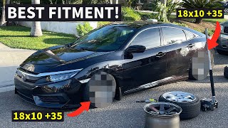 PERFECT WHEEL FITMENT For 10th Gen Honda Civic FC2 [upl. by Sheba]