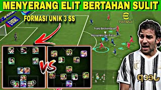 MENYERANG ELIT BERTAHAN SULIT COBA FORMASI 3 SS 2 AMF 3 BEK EFOOTBALL 2025 MOBILE [upl. by Bloxberg]