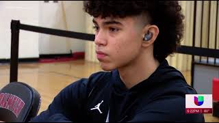 Lil Joe  Palmview Lobos Varsity Basketball Univision Sports Interview [upl. by Aljan]