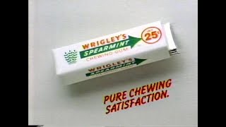 Wrigleys Spearmint Gum Commercial 1991 [upl. by Onibas]