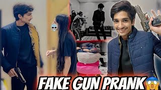 FAKE GUN PRANK MOM amp SISTER 😱 AJ TO END HO GAYA😂 funnyvideo familyvlog dailyvlog [upl. by Maurise591]