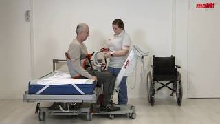 Molift QuickRaiser 205  How to transfer from a bed to a wheelchair [upl. by Astrix]