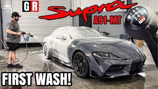 First Wash Toyota A91MT Supra  Satisfying Car Detailing Transformation  ASMR [upl. by Donetta]