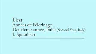 Liszt Années de Pèlerinage 1 Sposalizio Alfred Brendel1986 [upl. by Anders]