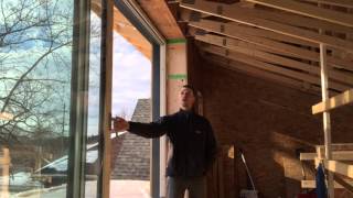 Gaulhofer lift and slide door in operation WanderHouse PassiveHouse [upl. by Akinas]