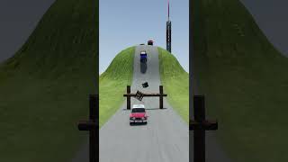 Cars amp Cargo Vans vs Log Bridge  BeamNGDrive [upl. by Kassity]