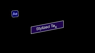 Stylize Text Animation in After Effects Tutorial [upl. by Cassey]