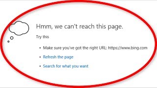 How To Fix Hmm We Cant Reach This Page Microsoft Edge Error [upl. by Forsta]