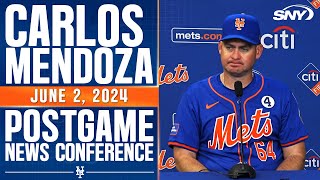 Carlos Mendoza on Mets bullpen after Jake Diekman blows save against Diamondbacks  SNY [upl. by Hassadah]