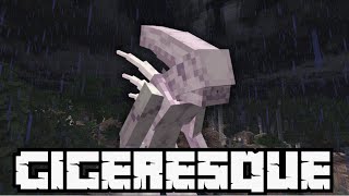 THE NEOMORPH AND SPOOKY XENOS  Gigeresque mod Minecraft [upl. by Encratis]