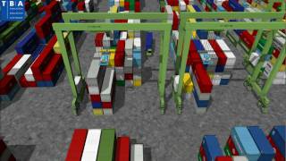 Container Terminal Simulation by TBA [upl. by Yesmar770]