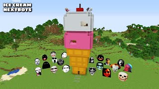 SURVIVAL ICE CREAM HOUSE WITH 100 NEXTBOTS in Minecraft  Gameplay  Coffin Meme [upl. by Cristiona]