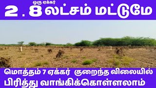 ஏக்கர் 28 லட்சம் 7 ஏக்கர் பிரித்தும் வாங்கிக் கொள்ளலாம்  Low Budget  Tamil  1427 [upl. by Kroo]