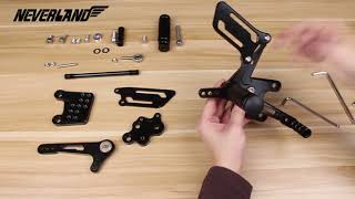 Installation guide For Neverland Motorcycle Rearsets  K1 [upl. by Irrok]