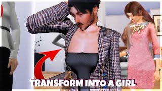 Boy Turning Into A Women  The Gender Bender Body Transformation Story  Sims 4 [upl. by Micki]