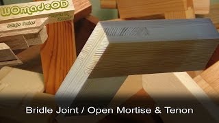 Hand Cut Bridle Joint or Open Mortise amp Tenon [upl. by Calendra]