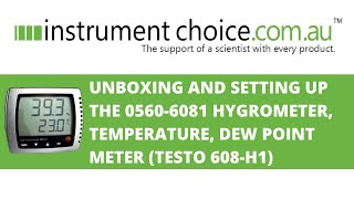 Unboxing and Setting up the 05606081 Hygrometer Temperature Dew Point Meter Testo 608H1 [upl. by Benny]