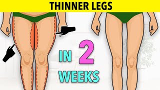 HOW TO GET THINNER LEGS IN 2 WEEKS TONE AND SHAPE [upl. by Nayrbo]