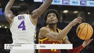 Hunter scores 23 as Iowa State edges LSU in NCAA tourney [upl. by Leihcar325]