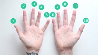 Nine times table  Multiplication hand trick [upl. by Whitnell]