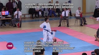 KARATE  PAVLE DUJAKOVIC vs AMIN KLINO 80  prvenstvo BiH [upl. by Edouard]