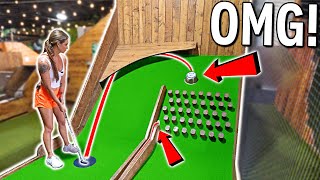 Insane ONE OF A KIND Homemade Mini Golf Course  Never Seen Before [upl. by Chin]