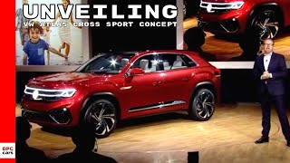 Volkswagen Atlas Cross Sport Concept  VW Unveiling [upl. by Assed655]